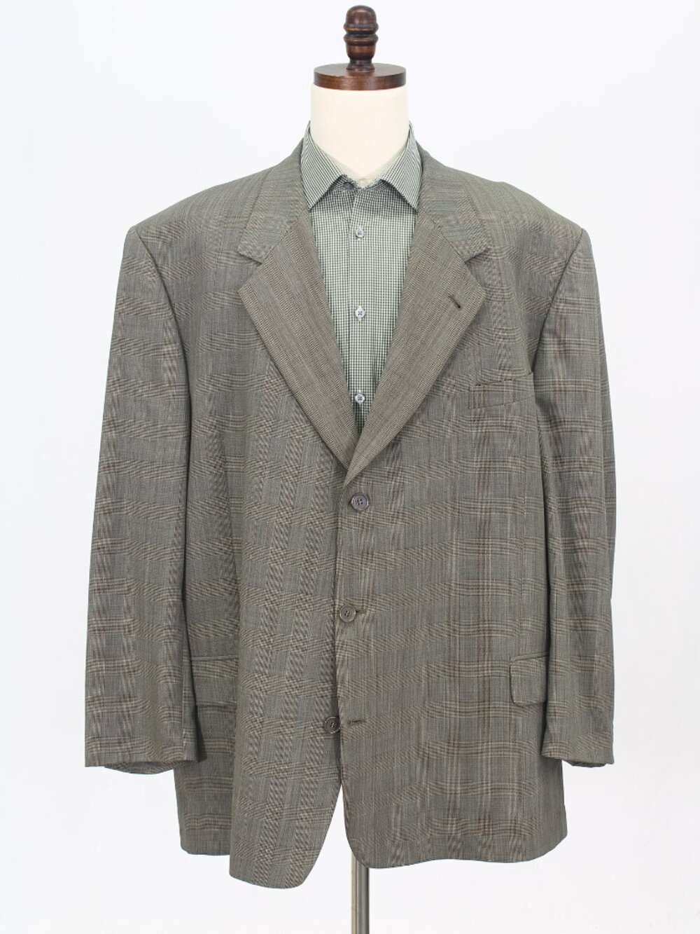 Coppley 56L Brown Blazer Sport Coat Jacket 3-Button Check M520